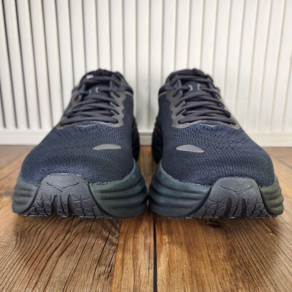 Hoka One One Bondi 8 Mens Sz 11.5 D Triple Black Running Sneakers Shoes 1123202 - Picture 3 of 11
